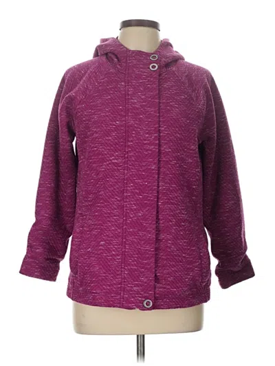 Pre-owned T By Talbots Zip Up Hoodie In Purple