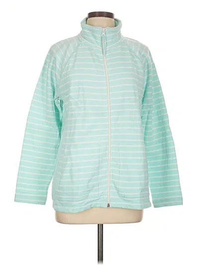 Pre-owned T By Talbots Zip Up Hoodie In Teal