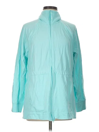 Pre-owned T By Talbots Zip Up Hoodie In Teal