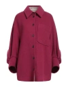 T Coat T_coat Woman Coat Mauve Size 6 Wool, Polyamide In Red