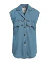 T Coat Denim Outerwear In Blue