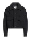 T Coat T_coat Woman Jacket Black Size 6 Cotton, Polyester In Black