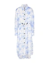 T Coat T_coat Woman Overcoat & Trench Coat White Size 10 Polyamide In Blue