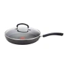 T-fal 10" Aluminum Saute Pan With Lid In Red