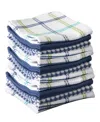 T-fal Coordinating Flat Waffle Weave Dish Cloth, Set Of 12 In Cool
