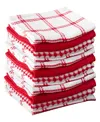 T-fal Coordinating Flat Waffle Weave Dish Cloth, Set Of 12 In Red
