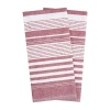 T-fal Dual Terry Stripe 2-pc. Kitchen Towel Set In Red