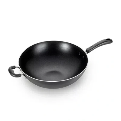 T-fal Essentials 14" Aluminum Non-stick Wok In Black