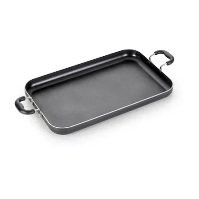 T-fal Essentials Non-stick Double Burner Griddle In Black