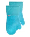 T-fal Flexible Waffle Silicone Oven Mitt, Set Of 2 In Breeze