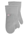 T-fal Flexible Waffle Silicone Oven Mitt, Set Of 2 In Gray