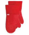 T-fal Flexible Waffle Silicone Oven Mitt, Set Of 2 In Red