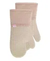 T-fal Flexible Waffle Silicone Oven Mitt, Set Of 2 In Sand