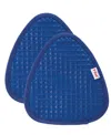 T-fal Flexible Waffle Silicone Pot Holder, Set Of 2 In Blue