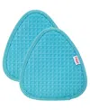 T-fal Flexible Waffle Silicone Pot Holder, Set Of 2 In Breeze