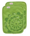 T-fal Medallion Print Silicone And Cotton Twill Pot Holder, Set Of 2 In Green