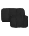 T-fal Microfiber Dish Drying Mat Reverses To Mesh, Set Of 2 In Black