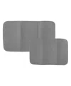T-fal Microfiber Dish Drying Mat Reverses To Mesh, Set Of 2 In Pebble