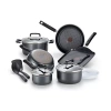 T-fal Signature 12-pc. Aluminum Non-stick Cookware Set In Gray