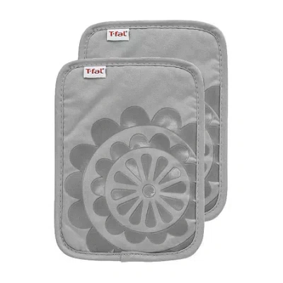 T-fal Silicone 2-pc. Pot Holder Set In Gray