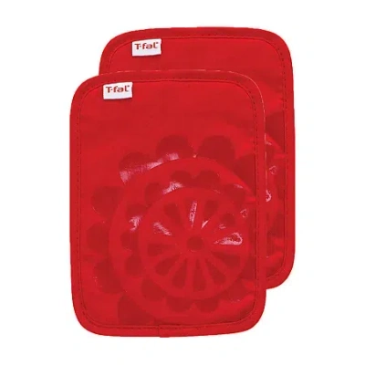 T-fal Silicone 2-pc. Pot Holder Set In Red
