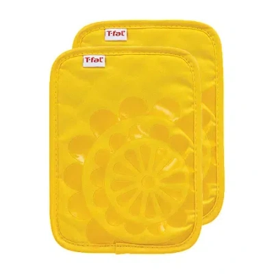 T-fal Silicone 2-pc. Pot Holder Set In Yellow