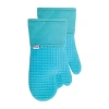 T-fal Silicone Waffle 2-pc. Oven Mitt Set In Blue