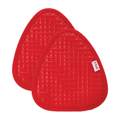 T-fal Silicone Waffle 2-pc. Pot Holder Set In Red