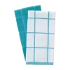 T-fal Solid & Check Parquet 2-pc. Kitchen Towel Set In Blue