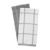 T-fal Solid & Check Parquet 2-pc. Kitchen Towel Set In Gray