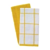 T-fal Solid & Check Parquet 2-pc. Kitchen Towel Set In Yellow
