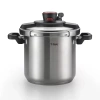 T-fal Stainless Steel 8-qt. Pressure Cooker With Lid In Silver
