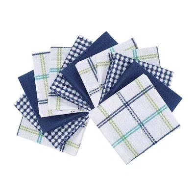 T-fal Waffle 12-pc. Dish Cloth Set In Blue