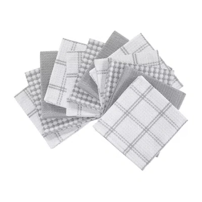 T-fal Waffle 12-pc. Dish Cloth Set In Gray