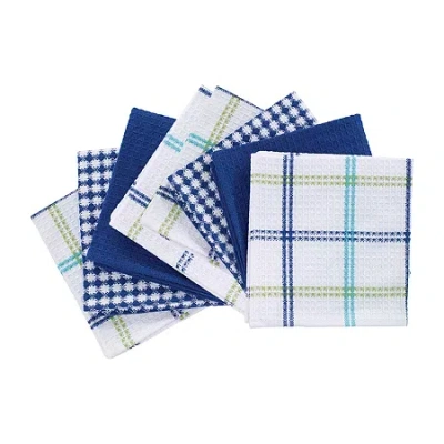 T-fal Waffle 8-pc. Dish Cloth Set In Blue