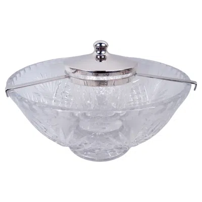 Pre-owned T. G. Hawkes & Co. Hawkes American Edwardian Sterling Silver & Cut-glass Caviar Bowl