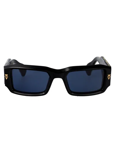 T Henri Blk With Gold Acetate Sunglasses