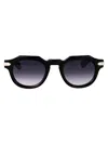 T Henri Blk With Silver Acetate Sunglasses In Purple