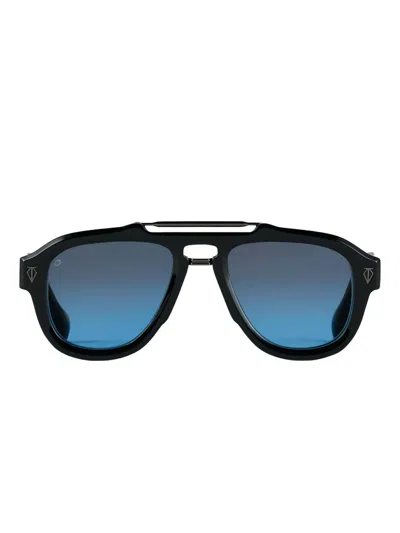 T Henri Eyewear Double-bridge Gradient-lens Sunglasses In Black