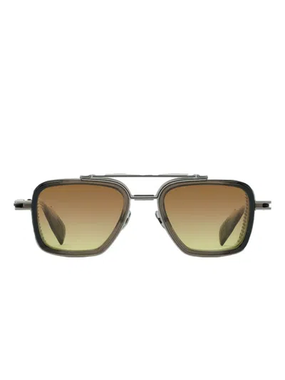 T Henri Eyewear Geometric-frame Gradient-lens Sunglasses In Gray