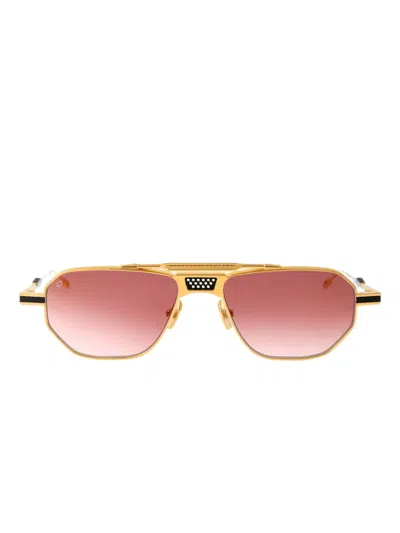 T Henri Eyewear Geometric-frame Sunglasses In Yellow