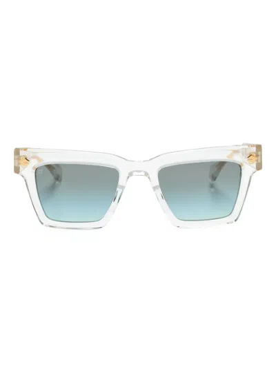 T Henri Eyewear Gradient-lenses Square-frame Sunglasses In White