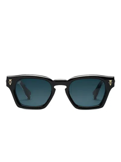 T Henri Eyewear Eckige Gyra Sonnenbrille Mit Bügeldetail In Black