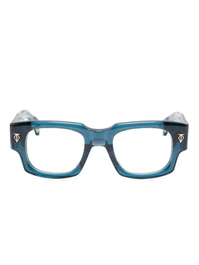 T Henri Eyewear Rectangle-frame Glasses In Blue