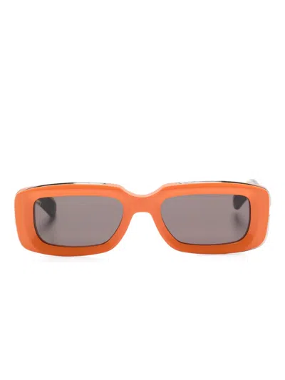 T Henri Eyewear Rectangle-frame Sunglasses In Orange