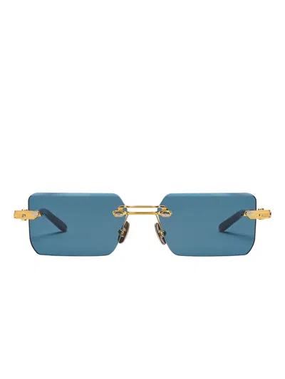 T Henri Eyewear Rimless Square-frame Sunglasses In Gold