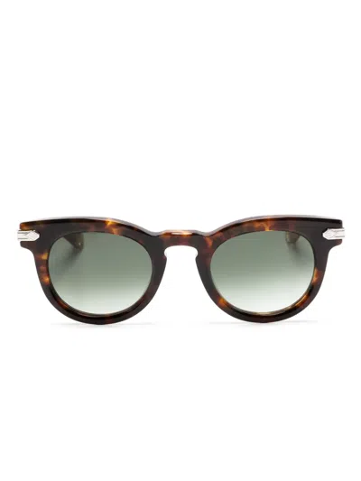 T Henri Eyewear Round-frame Sunglasses In Brown