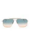 T Henri Eyewear Square-frame Gradient-lenses Sunglasses In Gold