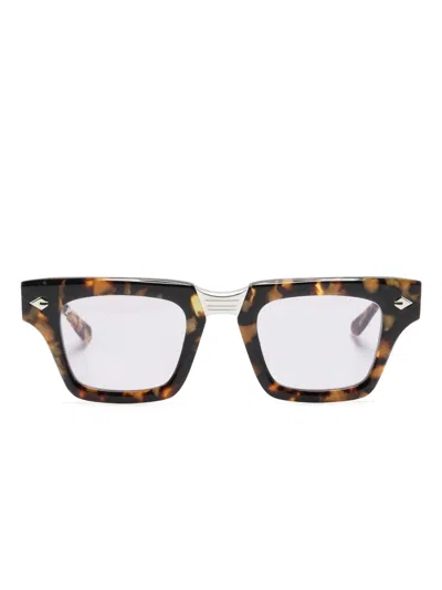 T Henri Eyewear Square-frame Tinted Sunglasses In Brown