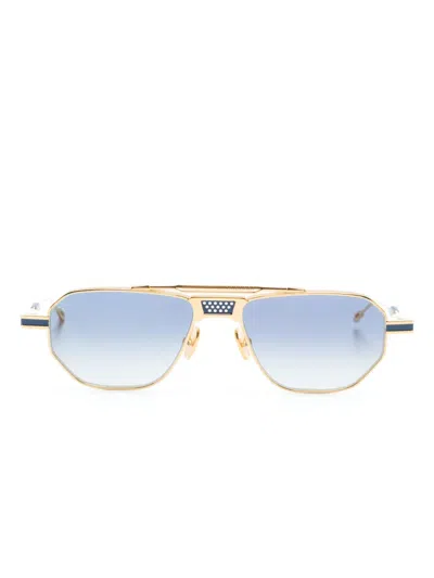 T Henri Eyewear Square-frame Tinted Sunglasses In Blue
